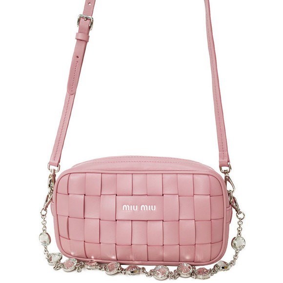 Miu Miu Crystal Bijou 3way Clutch Bag Pink - Picture 1 of 5